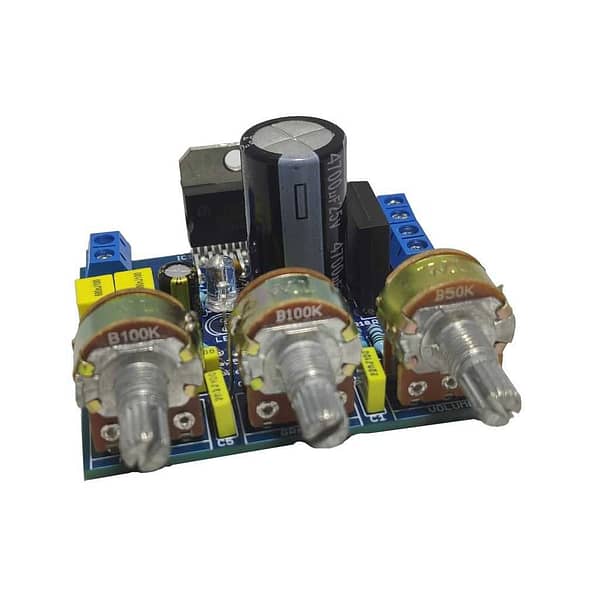 Tda7297 montado amplificador potência estéreo tons volume