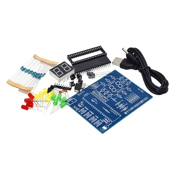 Comprar kit para montar semáforo digital com contador e led com 8051