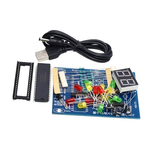 Comprar kit para montar semáforo digital com contador e led com 8051