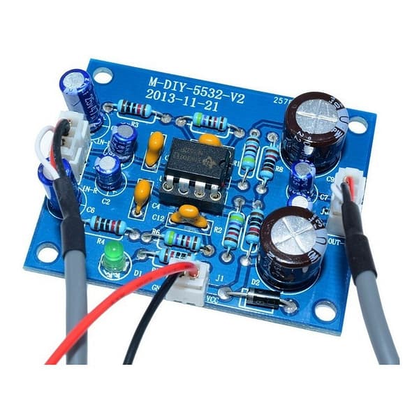Kit montado pré amplificador de áudio ne5532 fonte simples