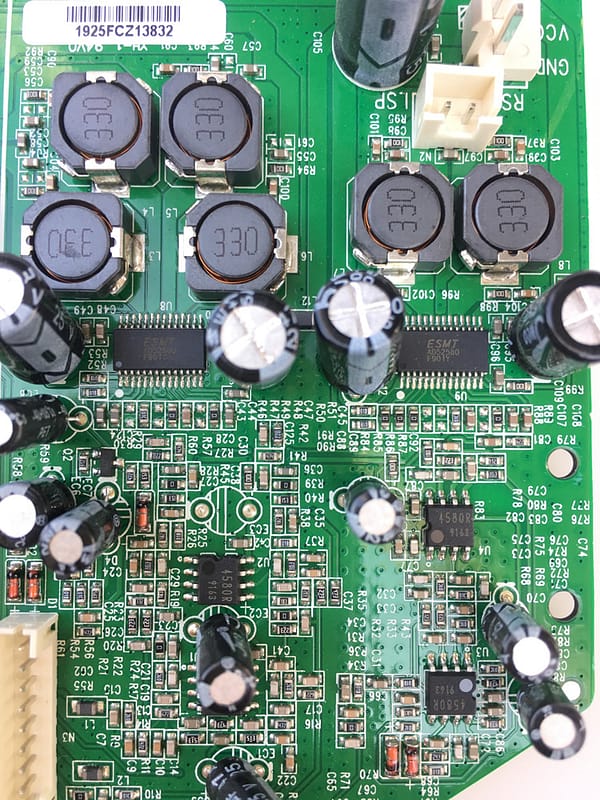 Placa montada amplificador 2. 1 ci ad52580 2x 20 + 40w