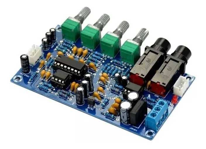 Pt2399 pré amplificador microfone eco karaokê videokê reverb
