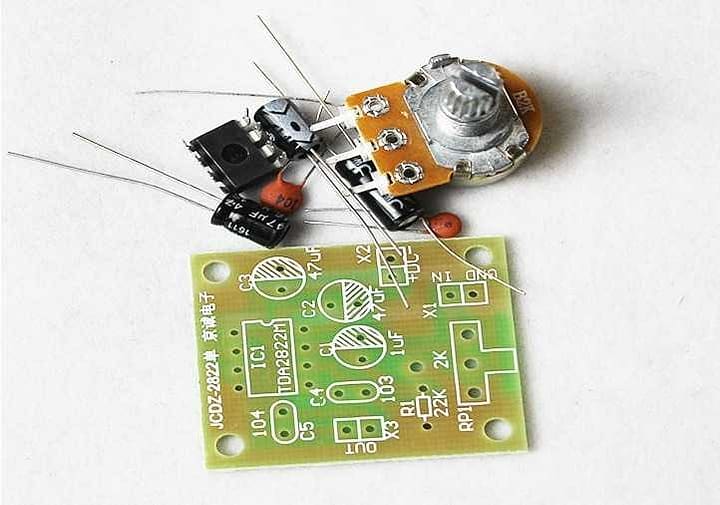 Tda2822 kit para montar amplificador som em ponte 2w
