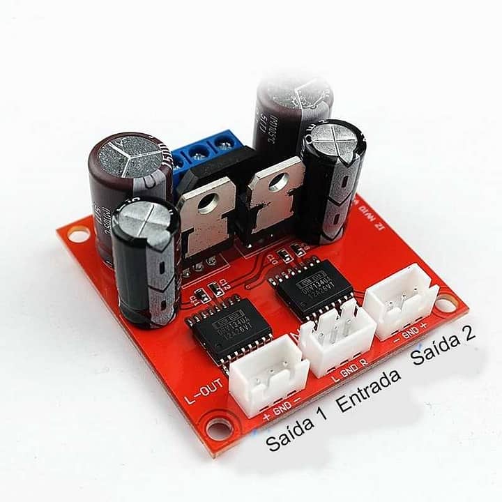 Drv134 pré amplificador balanceado diferencial com fonte